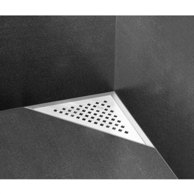 Afbeelding van Easy Drain Aqua Delta vloerput driehoekig met ABS afwerkdeel/RVS