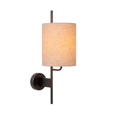 Afbeelding van Lucide MAGIC Wandlamp 1xE27 Met USB oplaadpunt Zwart