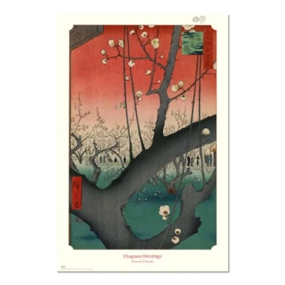 Afbeelding van Poster Plum Park at Kameido Utagawa Hiroshige 61x91,5cm