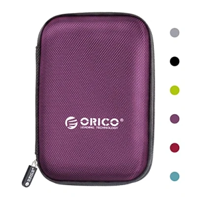Afbeelding van ORICO Waterdichte externe harde schijf beschermhoes 2,5 inch voor het organiseren van SSD HDD en computeraccessoires, paars (PHD 25)