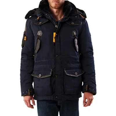 Afbeelding van Geographical Norway Parka Acore Winterparka voor heren, met gevoerde capuchon, navy, XXL
