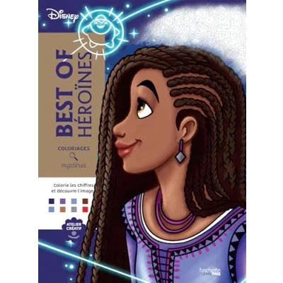 Afbeelding van Disney Coloriages Mystères Best of Héroïnes Hachette Heroes Kleuren op nummer kleurboek voor volwassenen