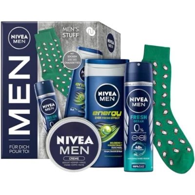 Afbeelding van Nivea MEN 2023 MEN&#039;S Stuff GIFT SET Huidverzorgingsset, Heren, Maat: One Size,