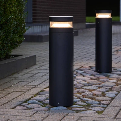 Afbeelding van LOOM DESIGN Baldur LED tuinpadverlichting, zwart, hoogte 60 cm, aluminium