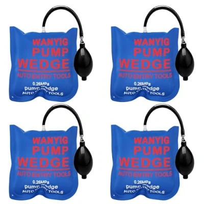 Afbeelding van WANYI 4 Stuks Pomp Wedge Air Tool Uitlijning Luchtpomp Opblaasbaar Kussen Opblaasbare Shim Padded Krachtig Handgereedschap voor Deurinstallatie, Ramen Groen