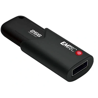 Image de Clé USB 3.2 Gen 1 Emtec Click Secure 256 Go Noir