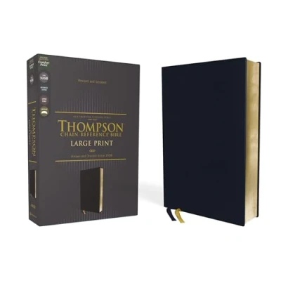 Afbeelding van NASB, Thompson Chain Reference Bible, Large Print, Leathersoft, Navy, 1995 Text, Red Letter, Comfort Print