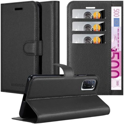 Afbeelding van Cadorabo Hoesje geschikt voor Oppo A52 in PHANTOM ZWART Beschermhoes met magnetische sluiting, standfunctie en kaartvakje Book Case Cover Etui