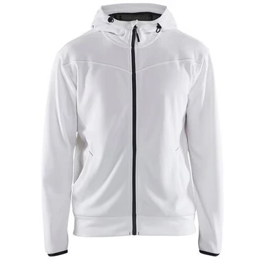 Image de Sweat zippé à capuche blanc/gris foncé