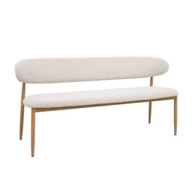 Afbeelding van Giga Meubel Eetkamerbank BeigeNaturel 160x55x77cm Alexia