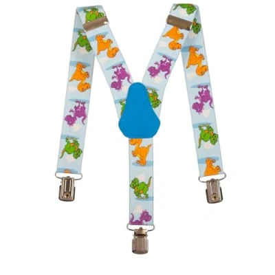 Afbeelding van Olata Elastische bretels voor kinderen, Y motief, dinosaurus (1 5 jaar), 2,5 cm, Lichtblauw