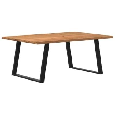 Afbeelding van vidaXL Eettafel 180x120x74 cm massief eikenhout lichtbruin