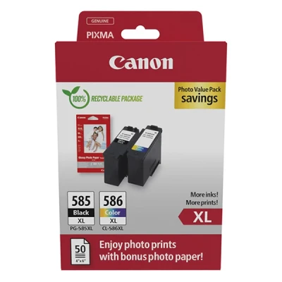 Image de Canon Pack Photo Value Pg 585xl/cl 586xl Noir Et Couleur (6204c005)