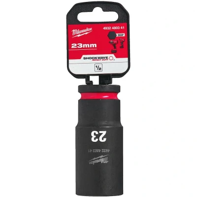 Afbeelding van MILWAUKEE 4932480341 SHOCKWAVE IMPACT DUTY 1/2&quot; slagvaste dop diep 23 mm
