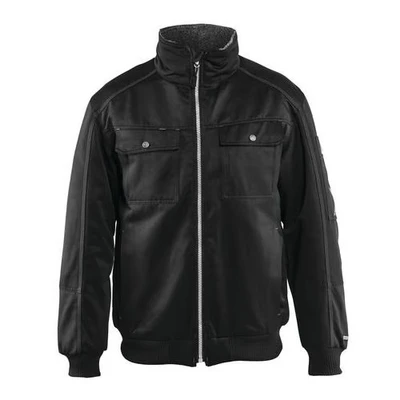 Image de Blouson pilote hiver polyester / coton noir