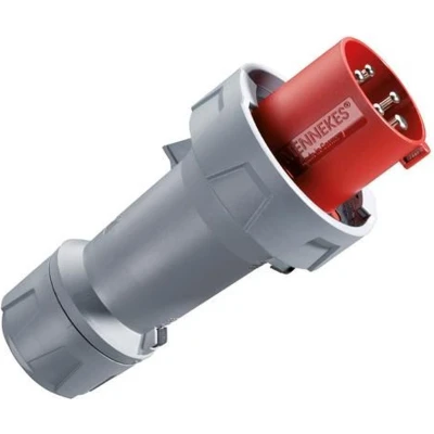 Afbeelding van Mennekes CEE stekker 125A 5P 6H 400V PowerTOP Plus schroefaansluit. Rood
