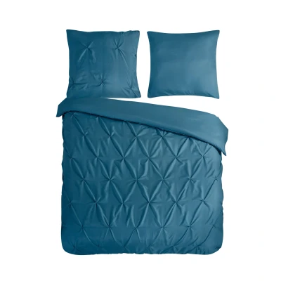 Afbeelding van Pure Dekbedovertrek &quot;luxe stiksel plooien&quot; Zand (200x200 cm) Microfiber