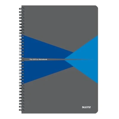 Afbeelding van Leitz Office Notitieboek A4 Gelijnd met PP Omslag 80 Grams Papier Blauw