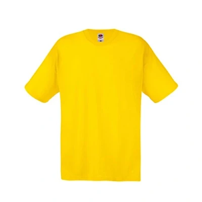 Afbeelding van Fruit Of The Loom Heren Screen Stars Origineel Vol Cut T shirt met korte mouwen (Geel)