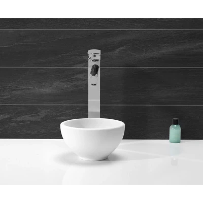 Afbeelding van Wiesbaden Tessa waskom rond 20x11 cm solid surface mat wit