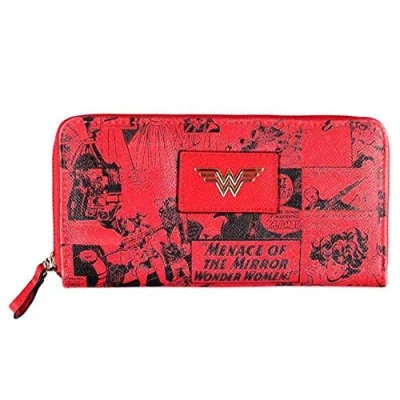 Afbeelding van DC Comics Wonder Woman Comic Dames portemonnee Rood