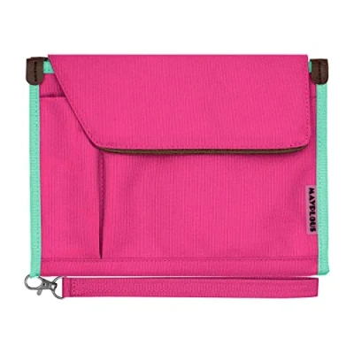 Afbeelding van A5 Conferentiemap Professionele Opbergtas Draagkoffer voor Notebook Document Case Portfolio Organizer (Roze Rood), Roos Rood