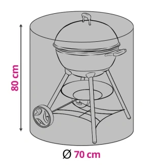 Afbeelding van BBQ hoes Rond Ø 70 x 80 (PEVA, Zwart)