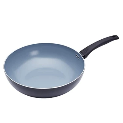 Afbeelding van Masterclass Wokpan 29,5 Cm Aluminium/rvs Grijs/zwart