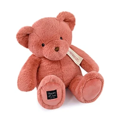 Afbeelding van Histoire d&#039;Ours Le teddybeer roze praline 40 cm cadeau voor geboorte HO3233