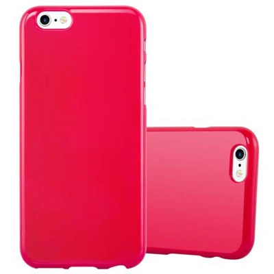 Afbeelding van Cadorabo Hoesje geschikt voor Apple iPhone 6 / 6S in JELLY ROOD Beschermhoes gemaakt van flexibel TPU silicone Case Cover
