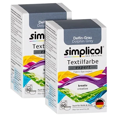 Afbeelding van simplicol Expert kleuring: je express kleuring in de machine of vijver verpakking van 300 g kleur dolfijn grijs (2 stuks)