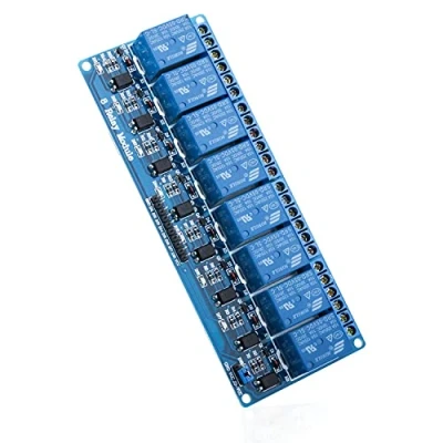 Afbeelding van ELEGOO Relaismodule 5V DC 8 kanalen met kanaals optokoppeling relay module voor Mega 1280 DSP Arm PIC AVR STM32 Raspberry Pi
