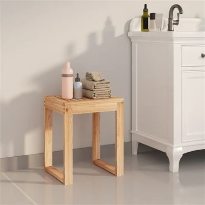 Afbeelding van Badkamerkruk 40x30x46 cm massief walnotenhout