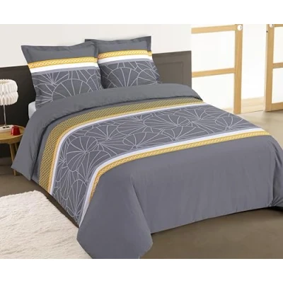 Afbeelding van Vision Goldie Dekbedovertrek 260x240cm met 2 bijhorende slopen Kingsize bed 100% katoen