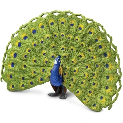 Afbeelding van Safari Speeldier Pauw 10,3 Cm Blauw/groen