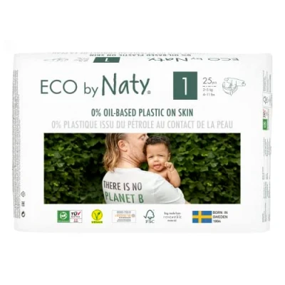 Afbeelding van Naty Luiers Maat 1 Newborn (2 5 kg) 25 stuks