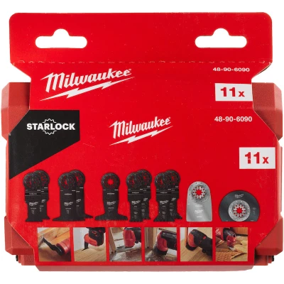 Afbeelding van MILWAUKEE 48906090 algemene multitool bladenset 11 delig