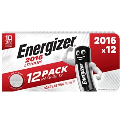 Afbeelding van Energizer Knoopcel CR2016 3 V 12 stuk(s) 90 mAh Lithium