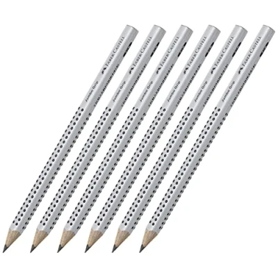 Afbeelding van Faber Castell 111900 Jumbo Grip potloden, hardheid 2 = B, 6 stuks
