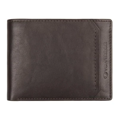 Afbeelding van TOM TAILOR Portemonnee Sam Horizontal Wallet Dark Brown Donkerbruin