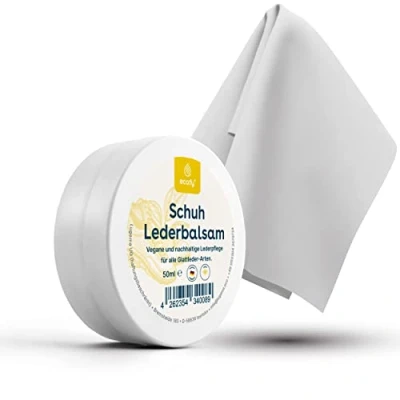 Afbeelding van eco:fy® Vegan Schoenleer Balsem met Microvezeldoek Lederonderhoud