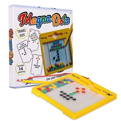 Afbeelding van Playmags Magnetic Board for Kids Doodle Dots met magnetische pen Magna magneten veilig voor kinderen Reisspeelgoed en peuters