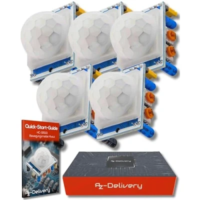 Afbeelding van AZDelivery 3 x HC SR501 PIR Motion Sensor Bewegingsdetectie Module compatibel met Arduino en Raspberry Pi inclusief E Book!