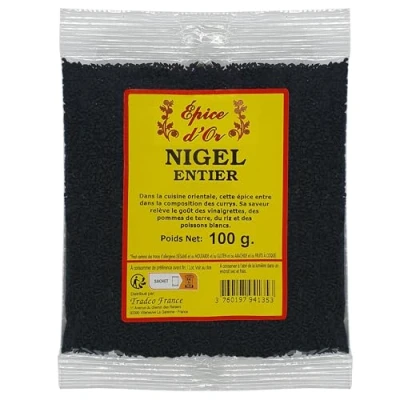 Image de Graines de Nigelle 100g Epice d&#039;Or, 100% Naturel, Sans Additifs, Arôme Artificiel, Conservateur