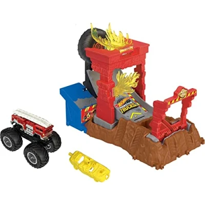 Afbeelding van Hot Wheels Monstertrucks Arena Slopers Uitdaging met het Hoogste Brandalarm