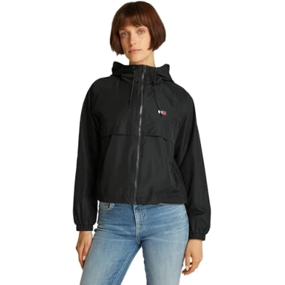 Image de Tommy Jeans Veste coupe vent pour femme, Noir (noir), 3XL Grande taille