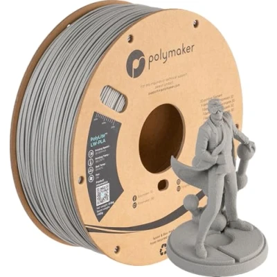 Afbeelding van Polymaker PA08003 Filament LW PLA Mat, Lage dichtheid 1.75 mm 800 g Grijs PolyLite™ 1 stuk(s)