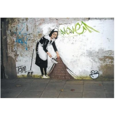 Image de Puzzle 1000 pièces BANKSY FEMME DE MENAGE PIATNIK Carton Multicolore