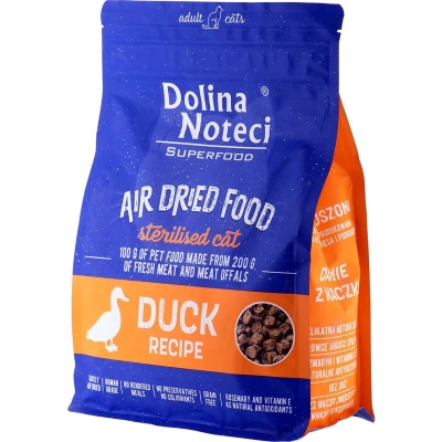 Afbeelding van Dubbelpak: 2x1kg Dolina Noteci Superfood Sterilised Feline Eend droog kattenvoer