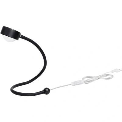 Afbeelding van LightMe tafellamp Powerlens Snake, zwart, flexibele arm
